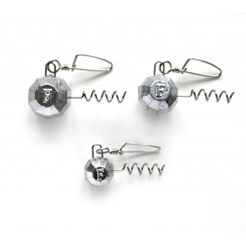 FANATIK Schraubkopf Spirale Set 5 St./3 St. mit Karabiner Jig Jigkopf 5g - 35g