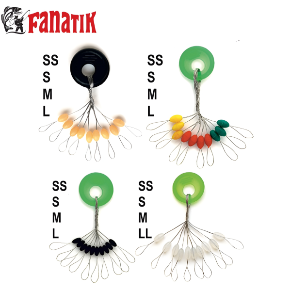 600 Stück Angeln Gummi Stopper - 6 Größen Posenstopper Set Für Forellen