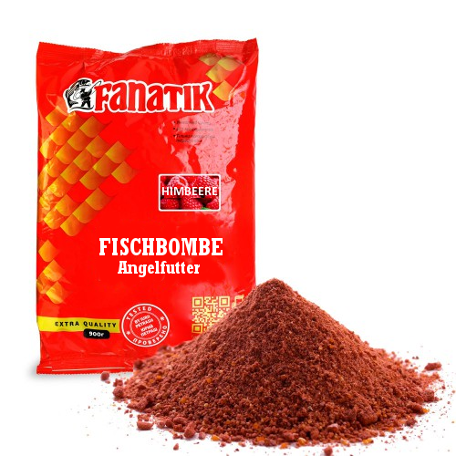 Angelfutter FISCHBOMBE "Himbeere" Anfutter Lockfutter Allroundfutter Grundfutter Aroma