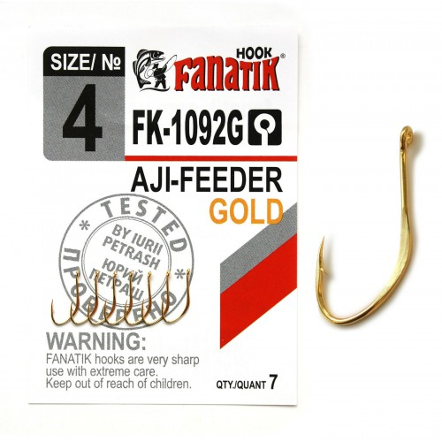 FANATIK Haken FK-1092G AJI FEEDER GOLD VHI-Carbon (11 mm - 16 mm)